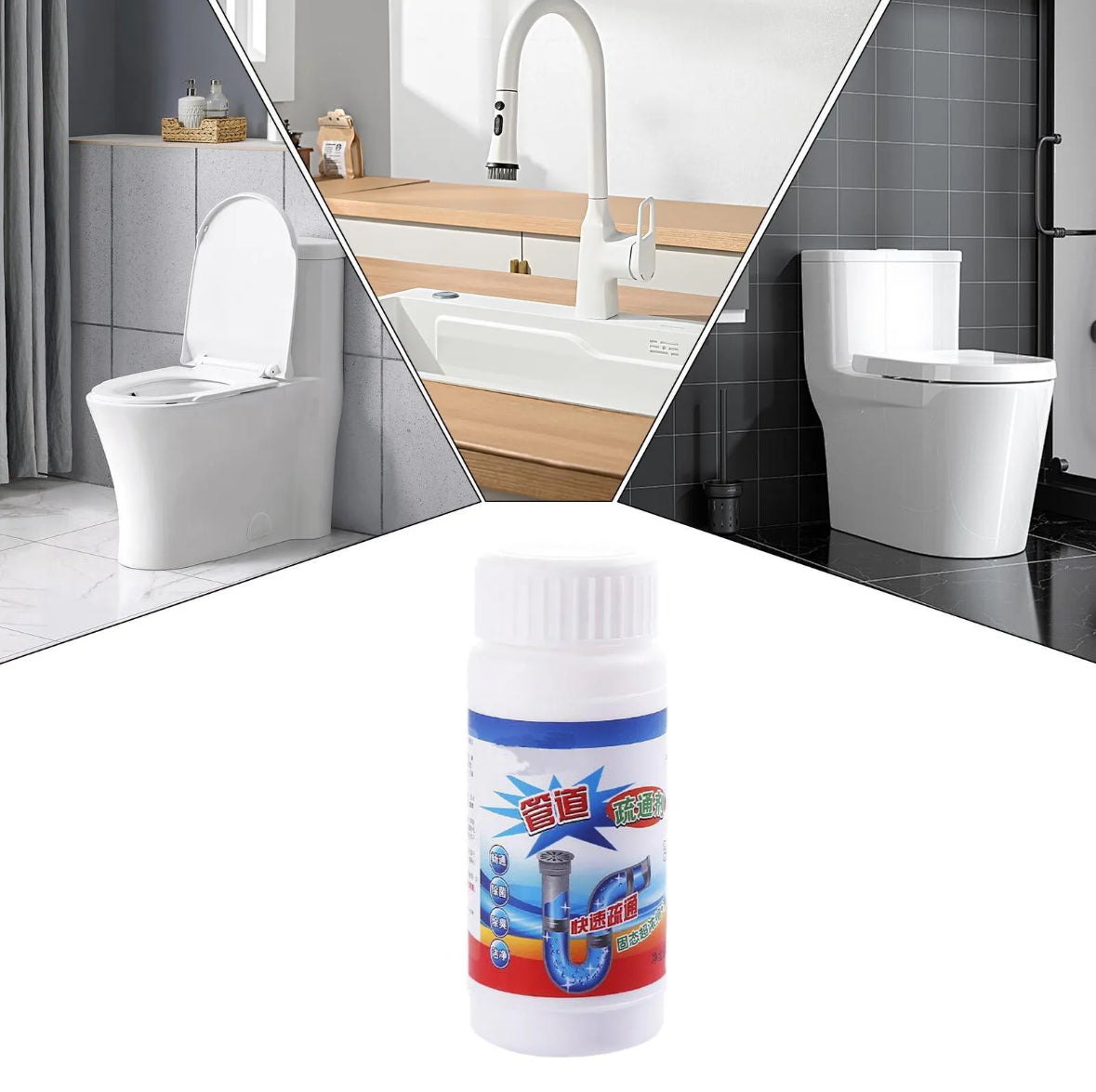 HydroFlux™ - TRIPACK Polvo Limpiador De Drenaje