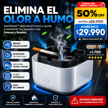 AeroPurex™ - Cenicero Purificador Portátil