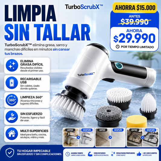 TurboScrubX™ - Cepillo Eléctrico Magic Brush