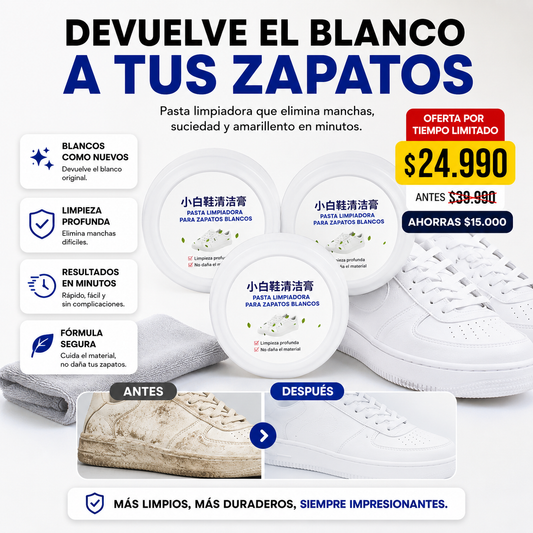 WhiteSync™ - Pack 3 Crema Limpiadora Para Zapatos