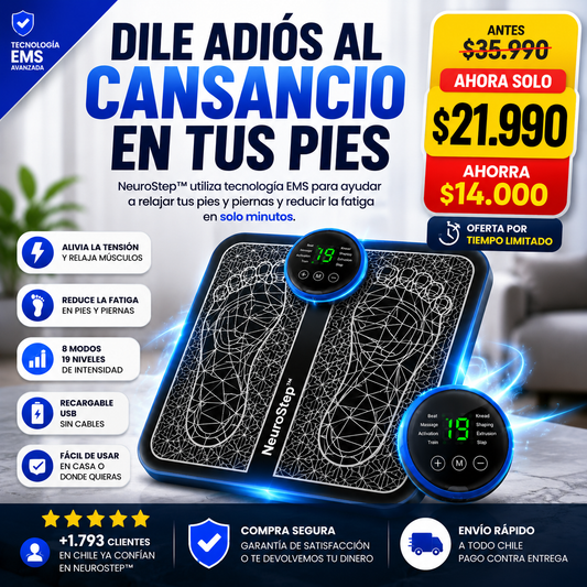 NeuroStep™ - El spa inteligente para tus pies con calor terapéutico